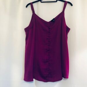 Torrid Fuchsia Button Front Swing Cami